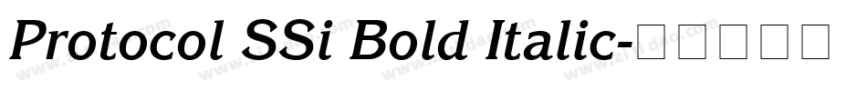 Protocol SSi Bold Italic字体转换